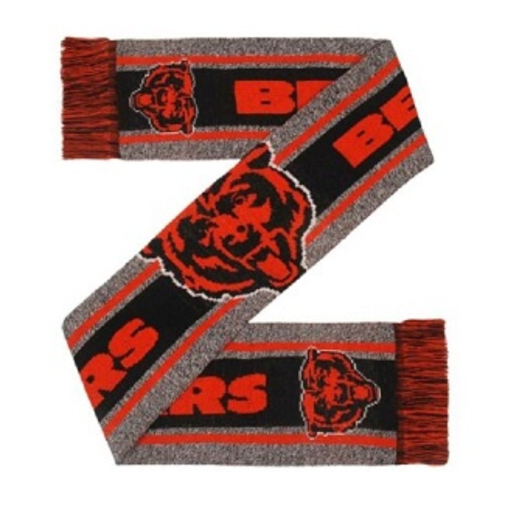 🏉🆕 CHICAGO BEARS GRAY BIG LOGO SCARF - NFL - UNISEX